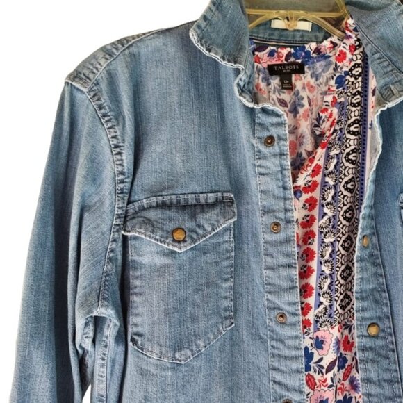 Led Zeppelin ZOSO Wrangler Indigo Shirt  with Hand embroidery oversized M - Picture 6 of 13